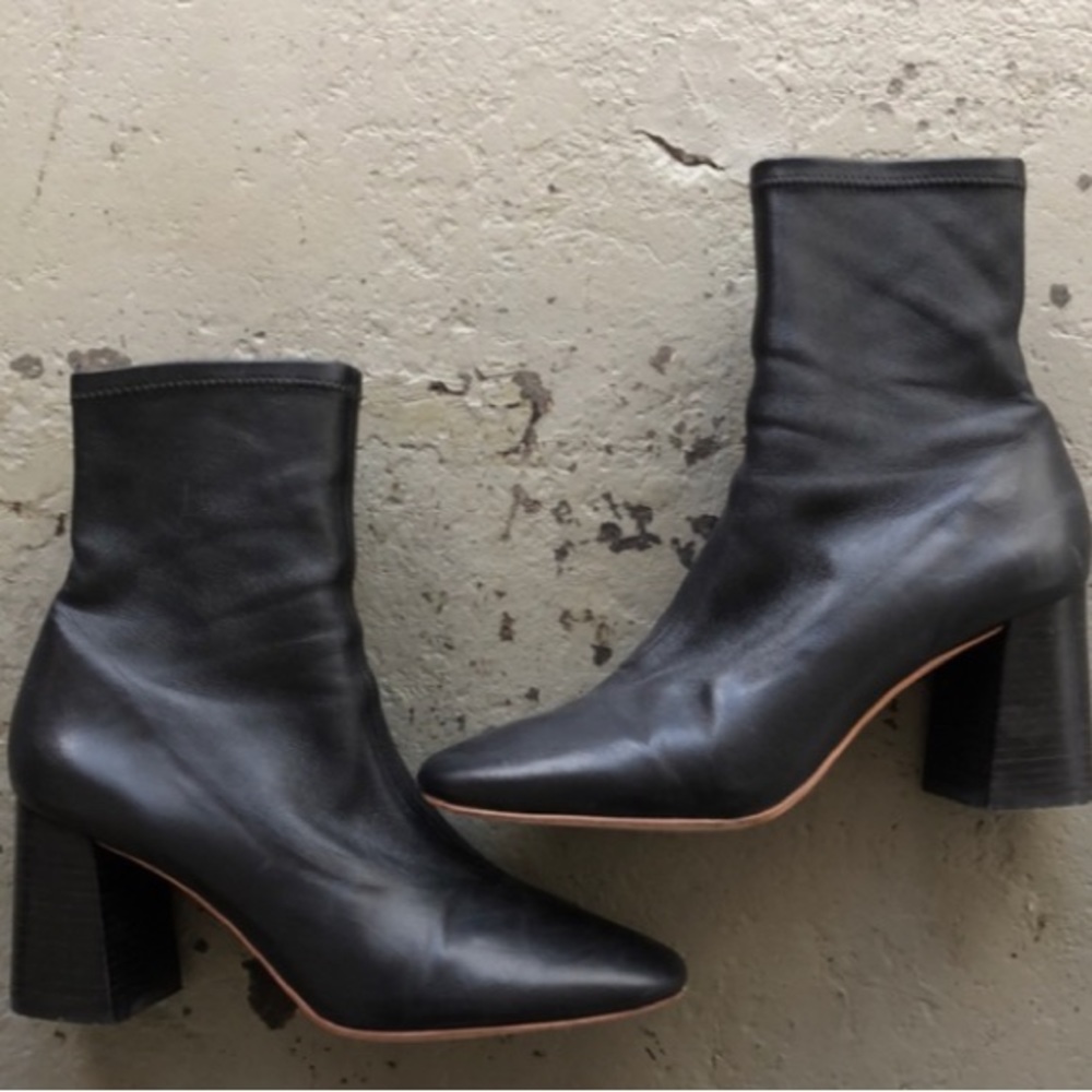 Loeffler Randall Black Elise Glove Boots, Size 8.5